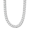 Thumbnail Image 1 of 10.8mm Diamond-Cut Curb Chain Necklace in Sterling Silver – 24”