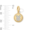 Thumbnail Image 3 of 1/10 CT. T.W. Lab-Grown Diamond Pavé Taurus Beaded Frame Necklace Charm in 10K Gold (F/VS2)