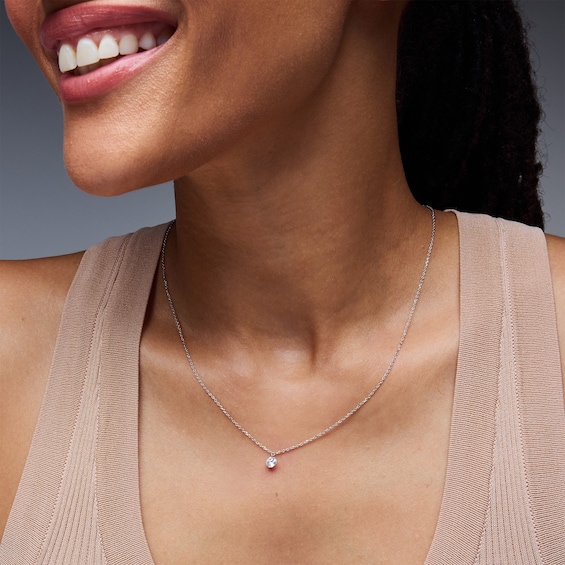 1/2 CT. T.w. Lab-Grown Diamond Solitaire Necklace in Sterling Silver (F/Vs2)