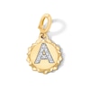 Thumbnail Image 1 of 1/15 CT. T.W. Pavé Certified Lab-Grown Diamond Initial “A” Star Frame Necklace Charm in 10K Gold (F/VS2)