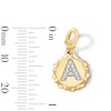 Thumbnail Image 2 of 1/15 CT. T.W. Pavé Certified Lab-Grown Diamond Initial “A” Star Frame Necklace Charm in 10K Gold (F/VS2)
