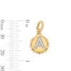 Thumbnail Image 3 of 1/15 CT. T.W. Pavé Lab-Grown Diamond Initial “A” Star Frame Necklace Charm in 10K Gold (F/VS2)
