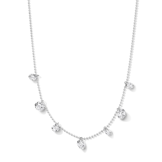 2-1/2 CT. T.w. Lab-Grown Diamond Station Necklace in Sterling Silver (F/Vs2)
