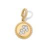 Thumbnail Image 1 of 1/15 CT. T.W. Certified Lab-Grown Diamond Pavé Sagittarius Beaded Frame Necklace Charm in 10K Gold (F/VS2)