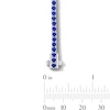 Thumbnail Image 3 of Blue Lab-Created Sapphire Tennis Bracelet in Sterling Silver