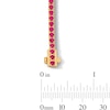 Thumbnail Image 3 of Lab-Created Ruby Tennis Bracelet in Sterling Silver with 10K Gold Plate