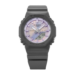 Ladies’ Casio G-Shock Hybrid Iridescent Dial Watch with Black Resin Strap (Model: GMAP2100PC1A)