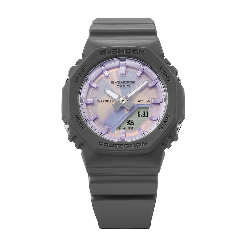 Main Image 1 of Ladies’ Casio G-Shock Hybrid Iridescent Dial Watch with Black Resin Strap (Model: GMAP2100PC1A)