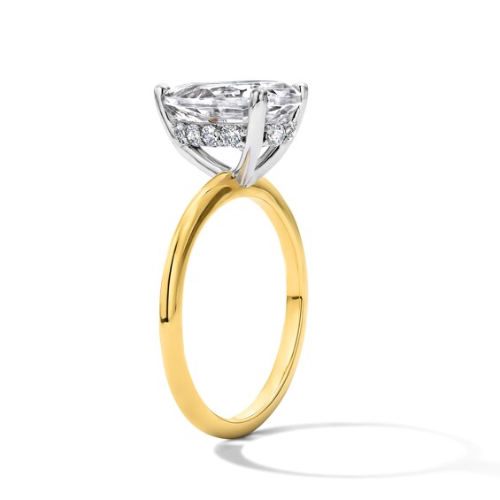 2-3/4 CT. Pear-Shaped Certified Lab-Grown Diamond Hidden Frame Engagement Ring in 14K Gold (F/Vs2)