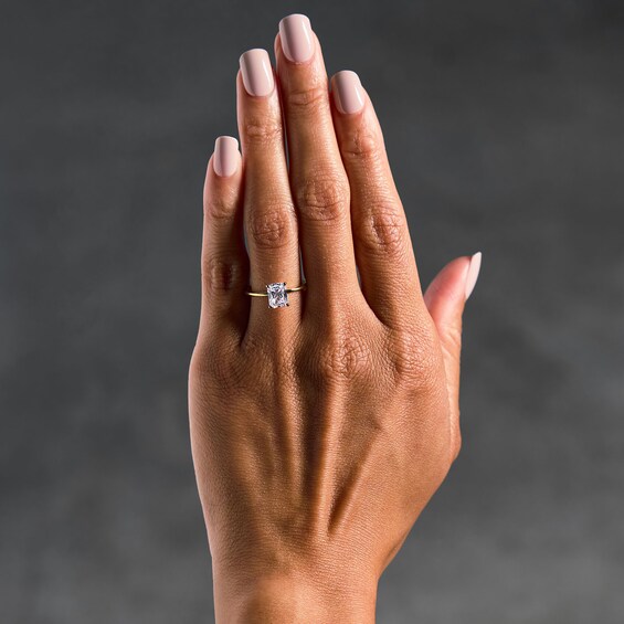 1-3/4 CT. T.w. Radiant-Cut Certified Lab-Grown Diamond Hidden Frame Engagement Ring in 14K Gold (F/Vs2)