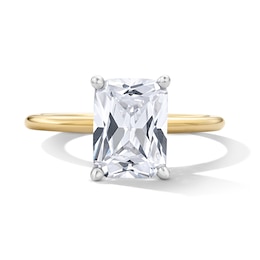 2-3/4 CT. T.W. Radiant-Cut Certified Lab-Grown Diamond Hidden Frame Engagement Ring in 14K Gold (F/VS2)