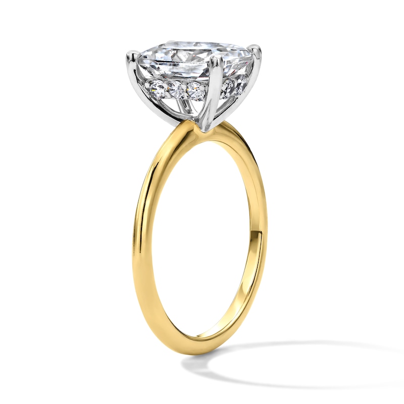 Main Image 5 of 2-3/4 CT. T.W. Radiant-Cut Certified Lab-Grown Diamond Hidden Frame Engagement Ring in 14K Gold (F/VS2)