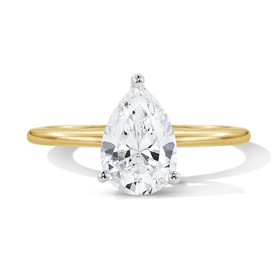 1-3/4 CT. T.w. Pear-Shaped Certified Lab-Grown Diamond Hidden Frame Engagement Ring in 14K Gold (F/Vs2)