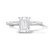 Thumbnail Image 1 of 1-3/4 CT. T.W. Emerald-Cut Certified Lab-Grown Diamond Hidden Frame Engagement Ring in 14K White Gold (F/VS2)