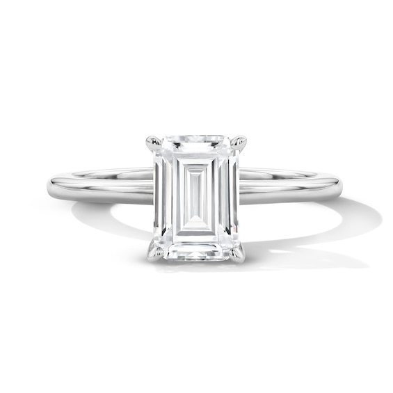 1-3/4 CT. T.w. Emerald-Cut Certified Lab-Grown Diamond Hidden Frame Engagement Ring in 14K Gold (F/Vs2