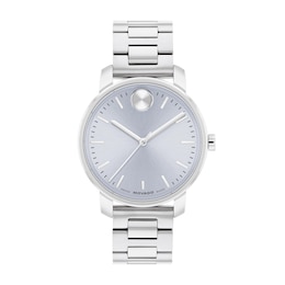 Ladies' Movado Bold® Evolution Watch with Blue Dial and Stainless Steel Bracelet (Model: 3601289)