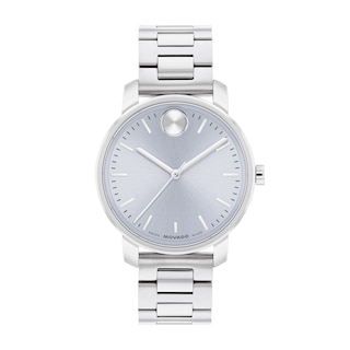 Ladies' Movado Bold® Evolution Watch with Blue Dial and Stainless Steel Bracelet (Model: 3601289)
