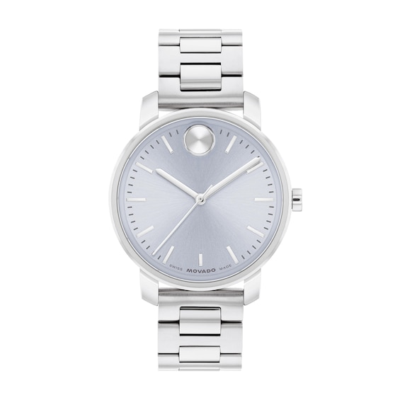 Ladies' Movado Bold® Evolution Watch with Blue Dial and Stainless Steel Bracelet (Model: 3601289)