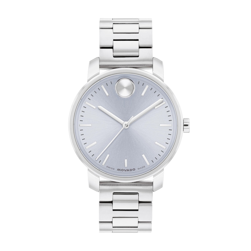 Main Image 1 of Ladies' Movado Bold® Evolution Watch with Blue Dial and Stainless Steel Bracelet (Model: 3601289)