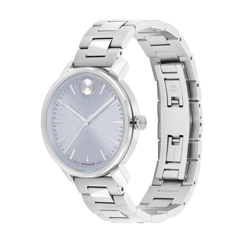 Main Image 2 of Ladies' Movado Bold® Evolution Watch with Blue Dial and Stainless Steel Bracelet (Model: 3601289)