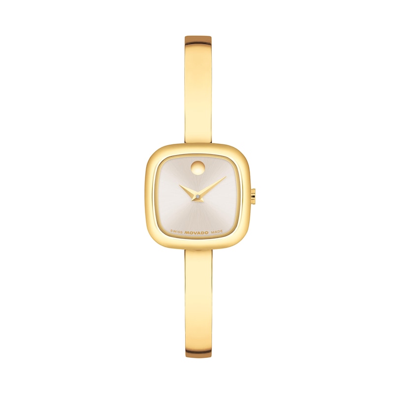 Main Image 1 of Ladies’ Movado Museum® Classic Gold-Tone PVD Bangle Bracelet Analog Watch with Champagne Dial (Model: 0608058)