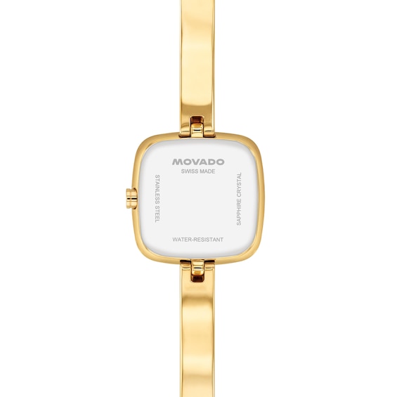 Ladies’ Movado Museum® Classic Gold-Tone PVD Bangle Bracelet Analog Watch with Champagne Dial (Model: 0608058)