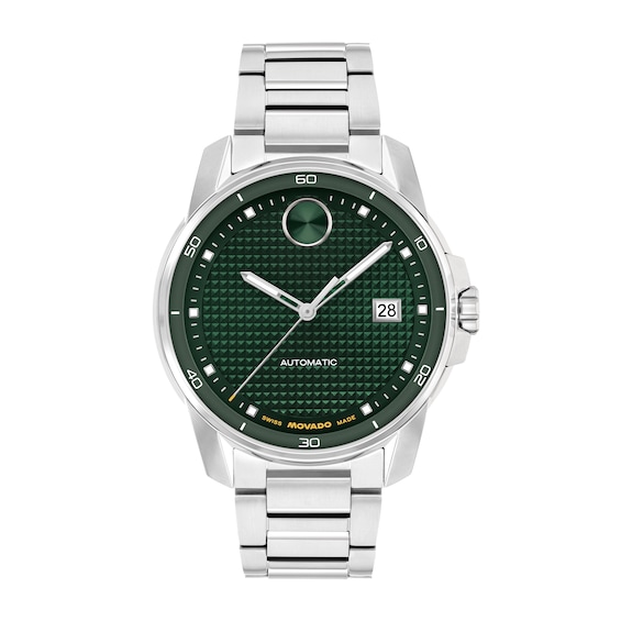 Men's Movado Bold® Verso Automatic Watch with Green Textured Dial (Model: 3600962)