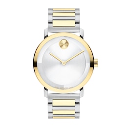 Men's Movado Bold® Evolution 2.0 Two-Tone IP Analog Watch with Silver-Tone Dial (Model: 3601087)