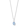 Thumbnail Image 1 of Oval Blue Lab-Created Spinel and Lab-Grown Diamond-Accent Pendant in Sterling Silver