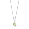 Thumbnail Image 1 of Oval Peridot and Lab-Grown Diamond-Accent Pendant in Sterling Silver