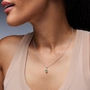 Thumbnail Image 2 of Oval Peridot and Lab-Grown Diamond-Accent Pendant in Sterling Silver