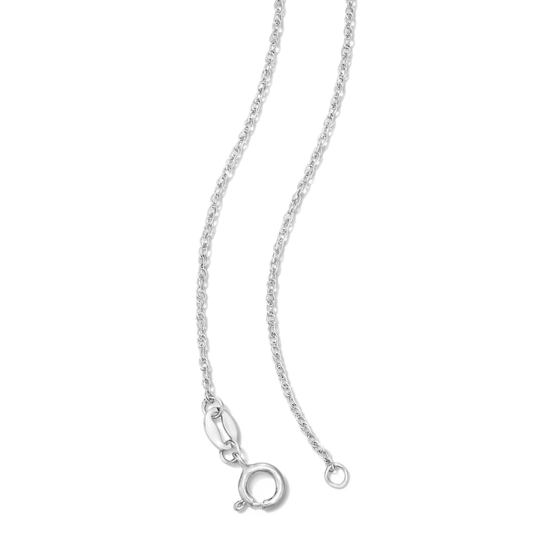 Main Image 3 of Oval Peridot and Lab-Grown Diamond-Accent Pendant in Sterling Silver