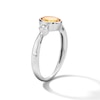 Thumbnail Image 5 of Oval Citrine and 1/15 CT. T.W. Lab-Grown Diamond Ring in Sterling Silver