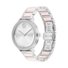 Thumbnail Image 2 of Ladies' Movado Bold® Evolution 2.0 Stainless Steel & Pink Ceramic Analog Watch with Silver-Tone Dial and Crystal Bezel (Model: 3601300)