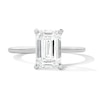 Thumbnail Image 1 of 2-3/4 CT. T.W. Emerald-Cut Certified Lab-Grown Diamond Hidden Frame Engagement Ring in 14K White Gold (F/VS2)