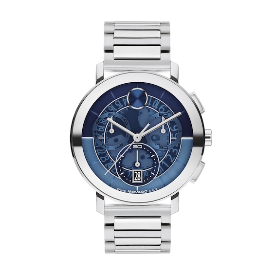 Men’s Movado Bold® Evolution 2.0 Chronograph Watch with Blue Dial (Model: 3601299)