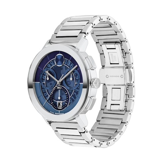 Men’s Movado Bold® Evolution 2.0 Chronograph Watch with Blue Dial (Model: 3601299)