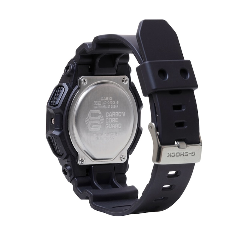 Main Image 2 of Men’s Casio G-Shock Black Resin Digital Watch with Gold-Tone Dial (Model: GD010GB-1A9)