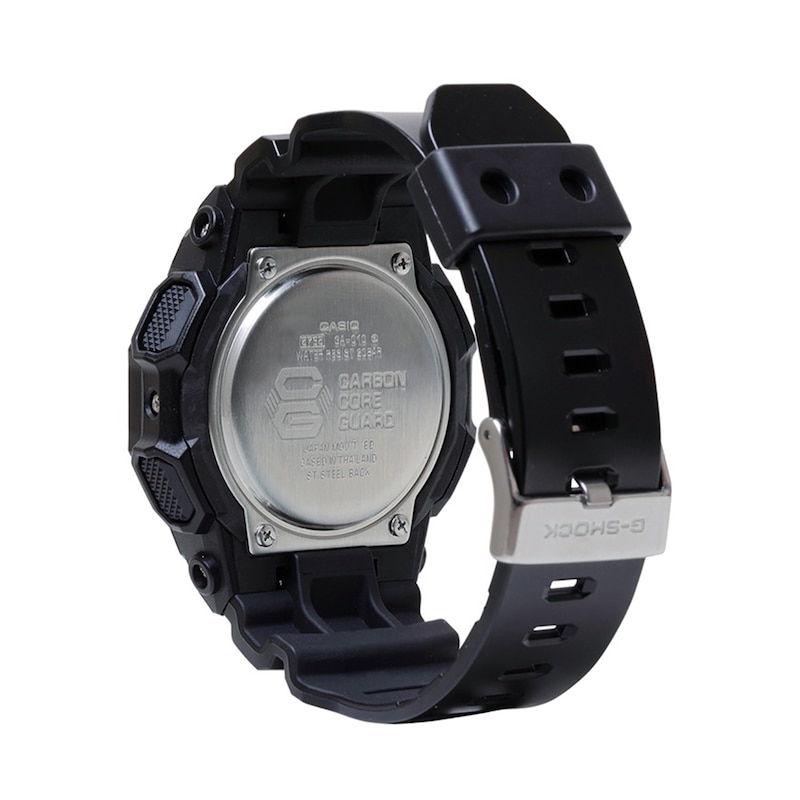 Main Image 2 of Men’s Casio G-Shock Black Resin Hybrid Watch with Gold-Tone Dial (Model: GA010GGB-1A9)