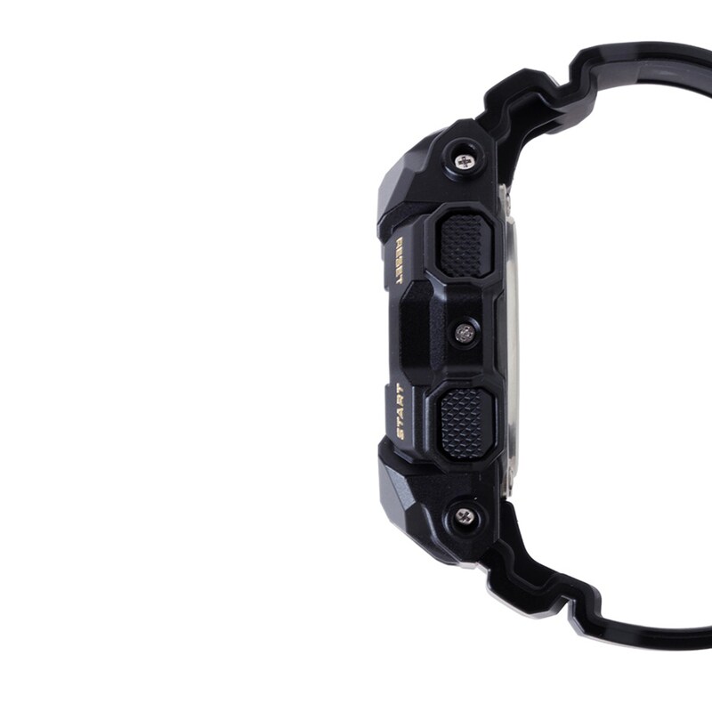 Main Image 3 of Men’s Casio G-Shock Black Resin Hybrid Watch with Gold-Tone Dial (Model: GA010GGB-1A9)