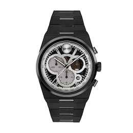 Men's Movado Bold® Quest Chronograph Watch with Gray Dial and Black IP Bracelet (Model: 3601184)