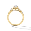 Thumbnail Image 2 of 7/8 CT. T.W. Certified Pear-Shaped Lab-Grown Diamond Frame Vine Shank Engagement Ring in 14K Gold (F/VS2)