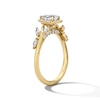 Thumbnail Image 4 of 7/8 CT. T.W. Certified Pear-Shaped Lab-Grown Diamond Frame Vine Shank Engagement Ring in 14K Gold (F/VS2)