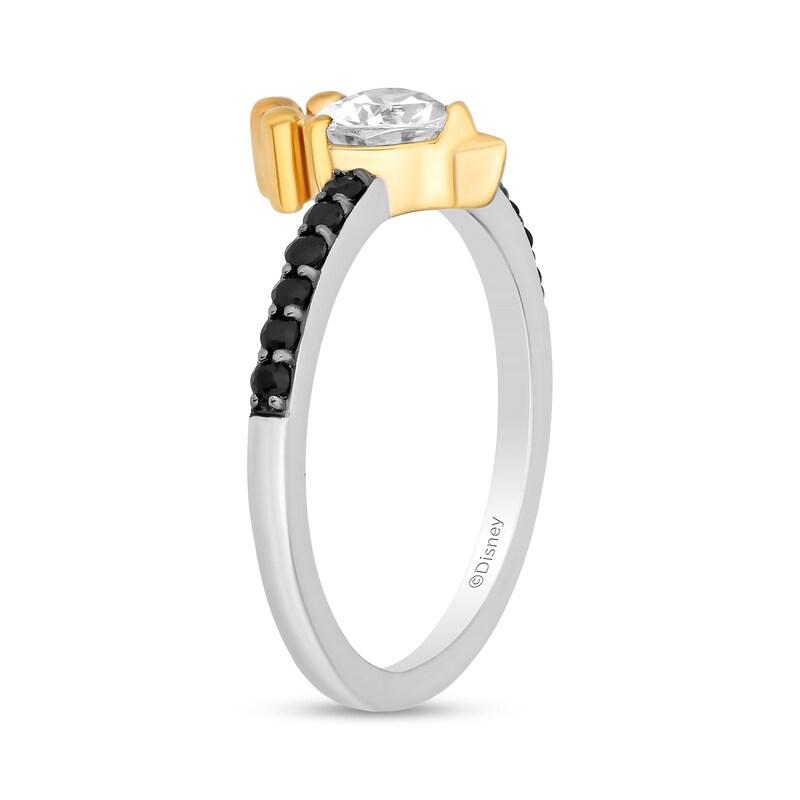 Main Image 2 of Enchanted Star Villains Evil Queen 1/2 CT. T.W. Lab-Grown Diamond and Onyx Ring in Sterling Silver (F/VS2)