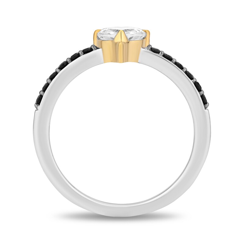 Main Image 3 of Enchanted Star Villains Evil Queen 1/2 CT. T.W. Lab-Grown Diamond and Onyx Ring in Sterling Silver (F/VS2)