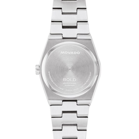 Ladies' Movado Bold® Quest Mini Gold-Tone IP and Stainless Steel Analog Watch with White Dial (Model: 3601291)