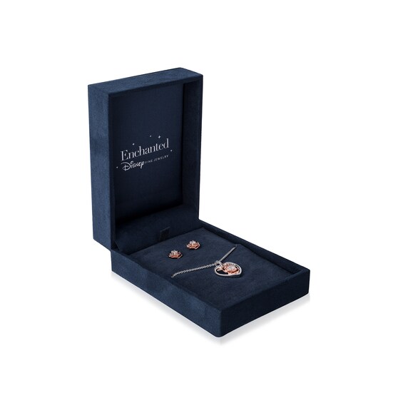 Enchanted Star Belle 3/8 CT. T.w. Lab-Grown Diamond Heart Pendant and Earrings Set in Sterling Silver (F/Vs2)