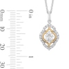 Thumbnail Image 3 of Enchanted Star Jasmine 3/4 CT. T.W. Oval Lab-Grown Diamond Pendant in Sterling Silver and 14K Gold Plate (F/VS2) - 19"