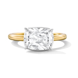 3 CT. T.W. Cushion-Cut Certified Lab-Grown Diamond Solitaire Engagement Ring in 14K Gold (F/VS2)