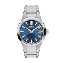 Men's Movado Museum® Imperiale Watch with Blue Dial and Stainless Steel Bracelet (Model: 0608048)